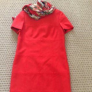 Tory Burch Orange Fully Lined Dress,  size 10